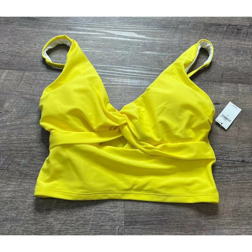 Old Navy Womens Swimsuit Top Tankini Style Yellow Size Medium L2